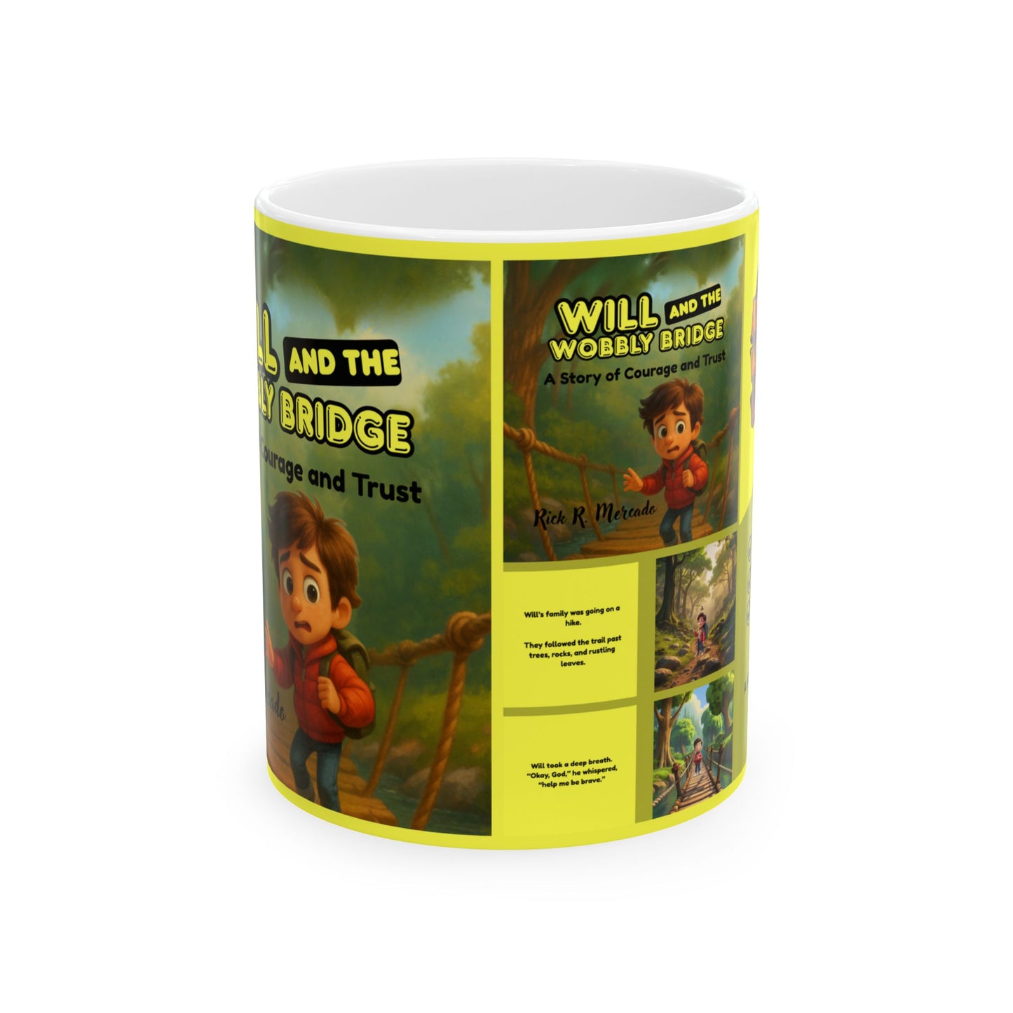 Ceramic Mug – Adventures of Young Will Stilwell Mug – Will and the Wobbly Bridge – Adventure Collection - 11oz & 15oz