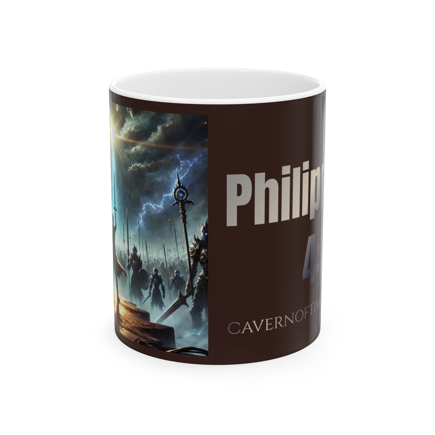 Ceramic Mug – Sword of the Goliath – Philippians 4:13 Cavern of Time Series – Adventure Collection - 11oz & 15oz