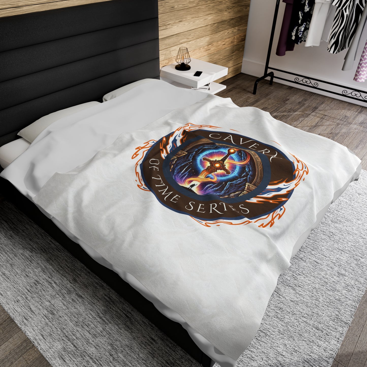 Cavern of Time Series Velveteen Plush Blanket – Cozy Fantasy Throw for Adventurers