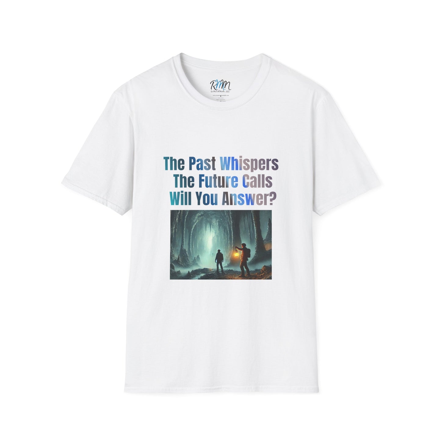 Inspirational Softstyle T-Shirt - "The Past Whispers, The Future Calls" – Adventure-Inspired Faith T-Shirt