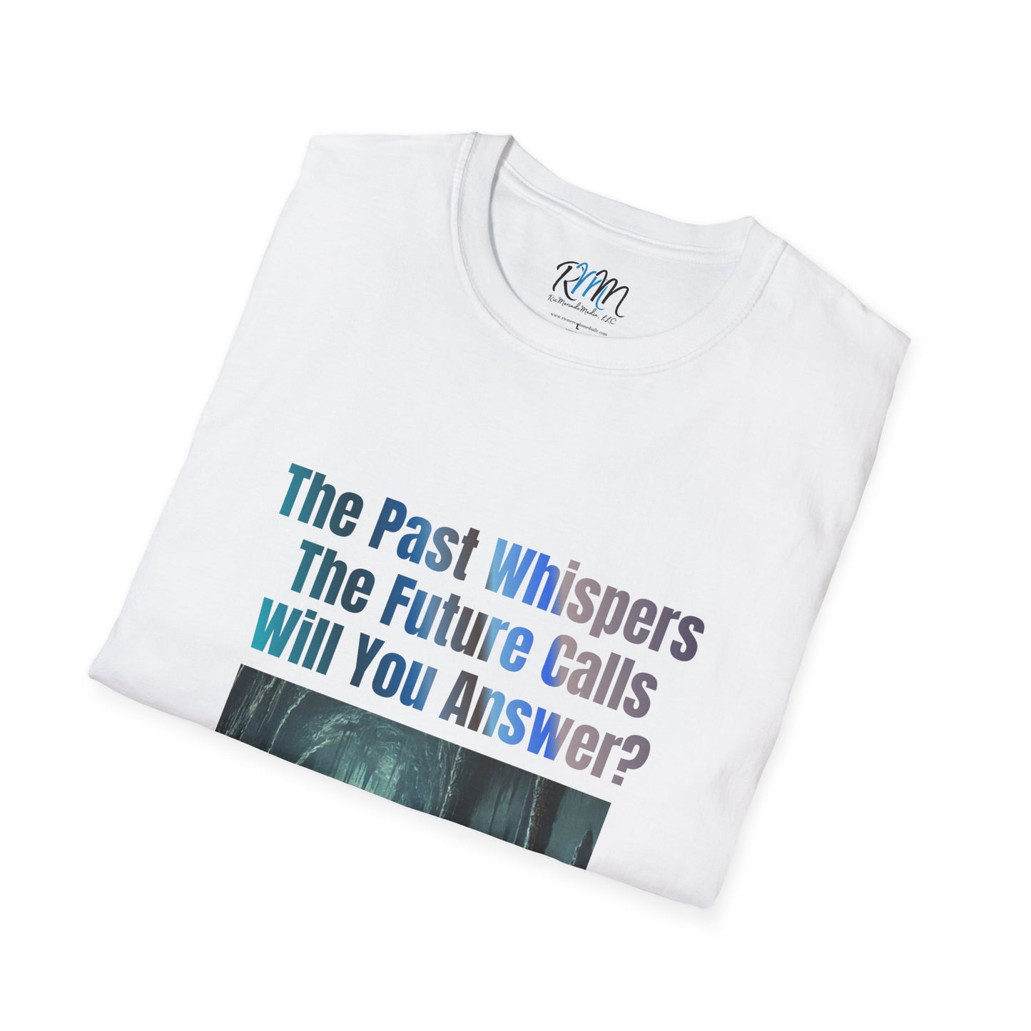 Inspirational Softstyle T-Shirt - "The Past Whispers, The Future Calls" – Adventure-Inspired Faith T-Shirt