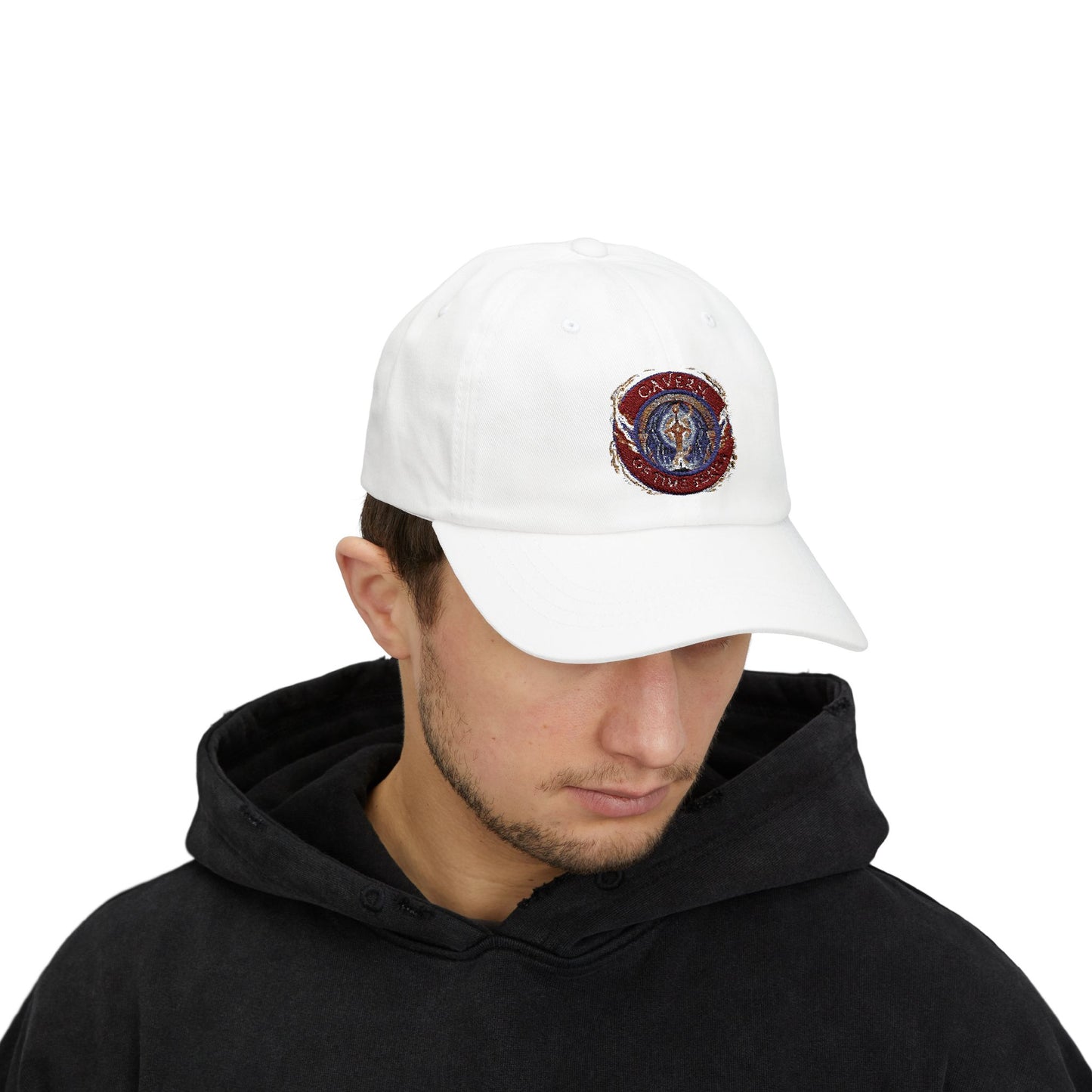 Cavern Dad Cap | Classic White Baseball Hat | Adventure Ready