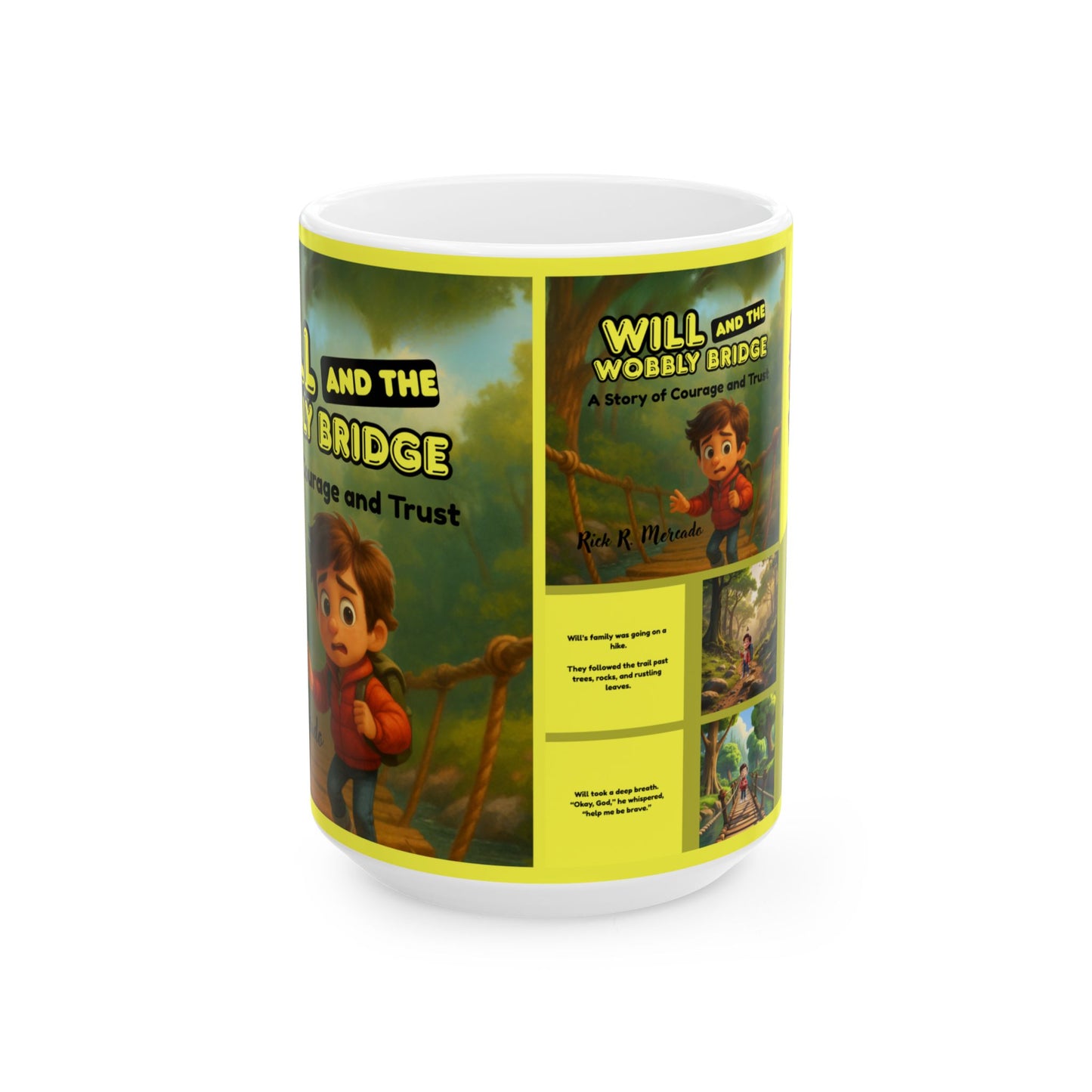 Ceramic Mug – Adventures of Young Will Stilwell Mug – Will and the Wobbly Bridge – Adventure Collection - 11oz & 15oz
